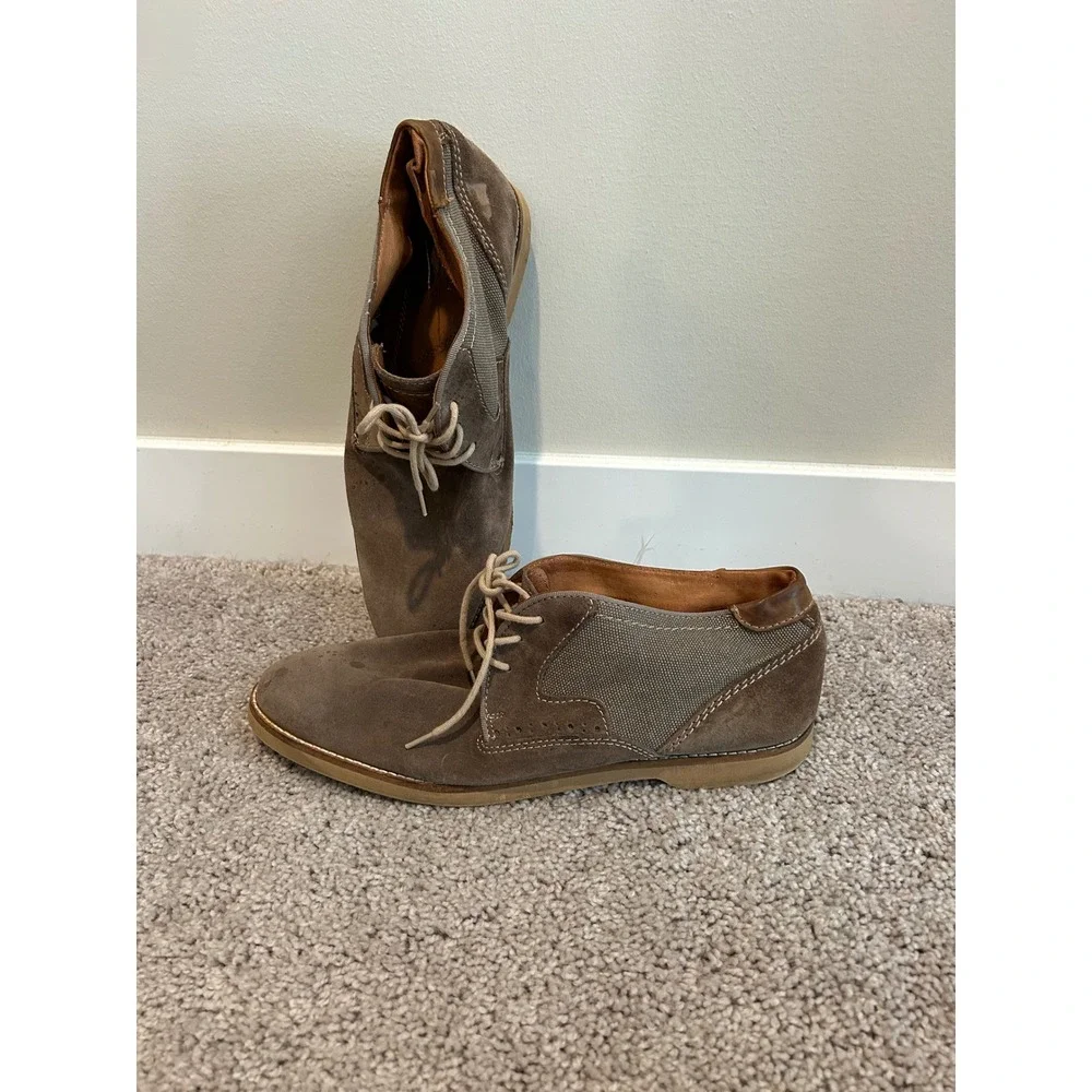 Venturini Mens Brown Suede Textile Chukka Boots TAN Mens Size 12‎ Shoes #2227